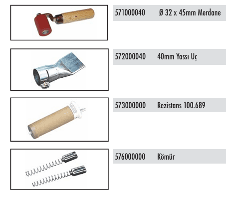 Sıcak Hava Kaynak Makinasi Aksesuarları